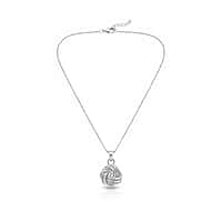 Sterling Silver Rhodium Overlay Knot Pendant