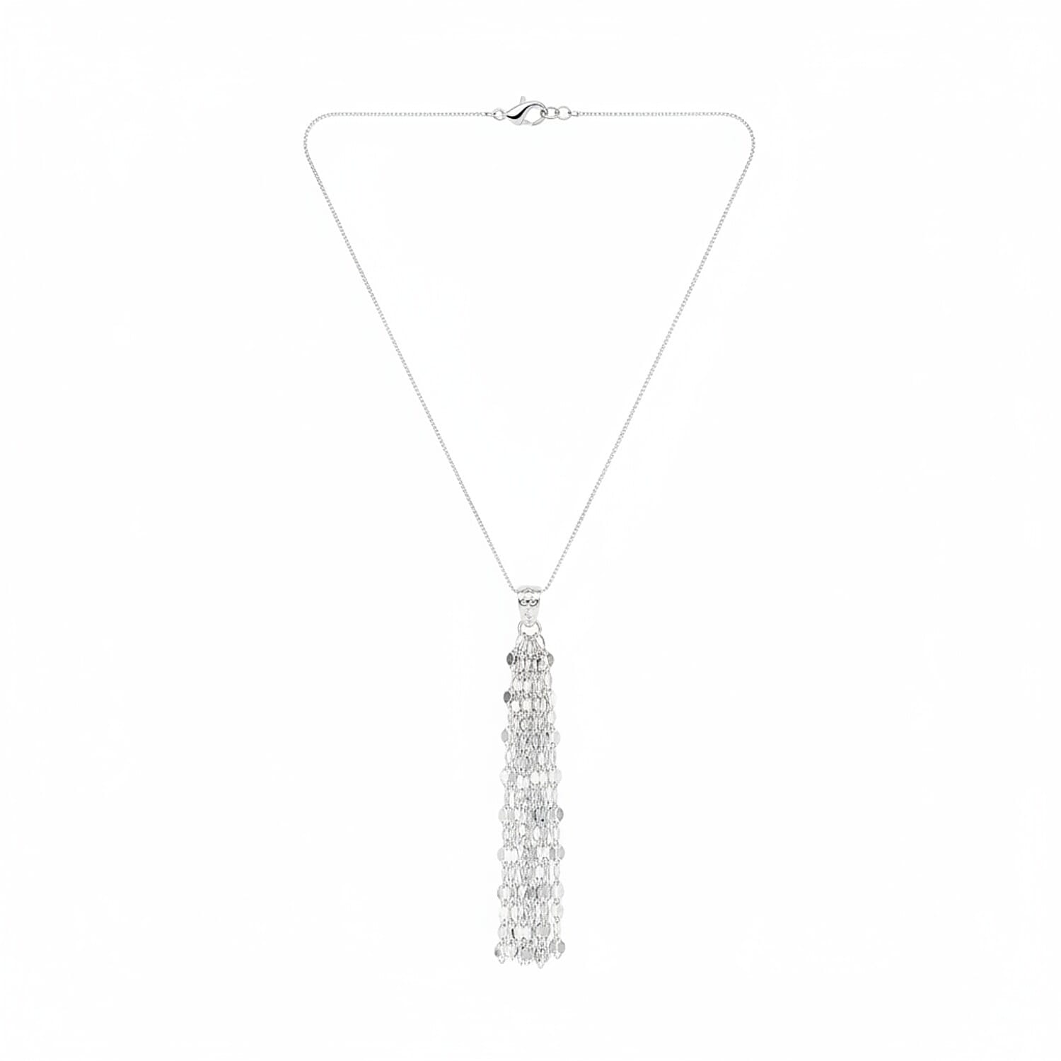 Sterling Silver Mirror Gucci Tassle Pendant