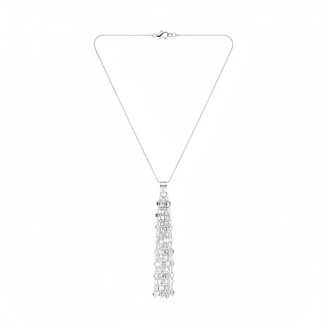 Sterling Silver Mirror Gucci Tassle Pendant