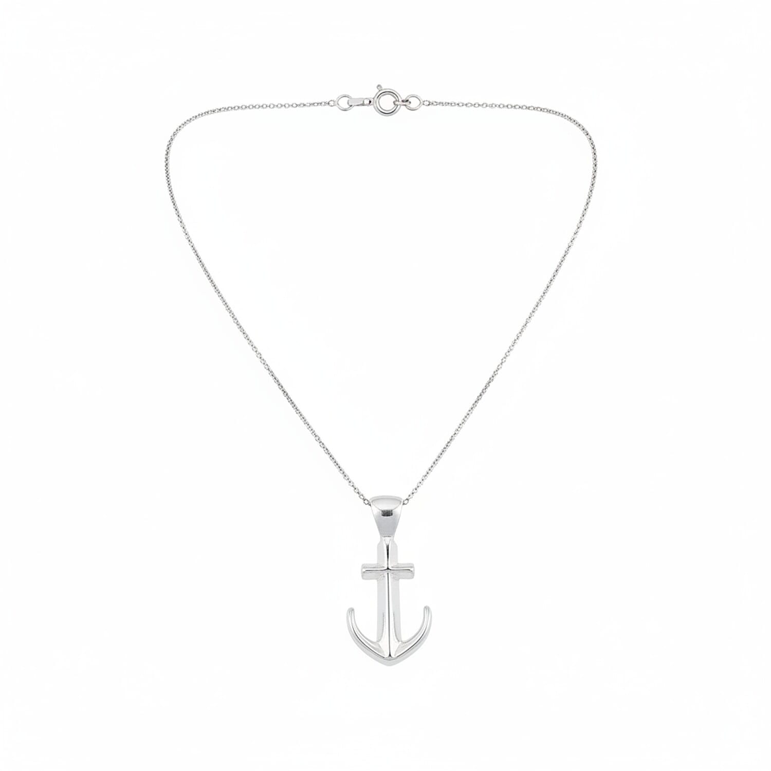 Sterling Silver Anchor Pendant