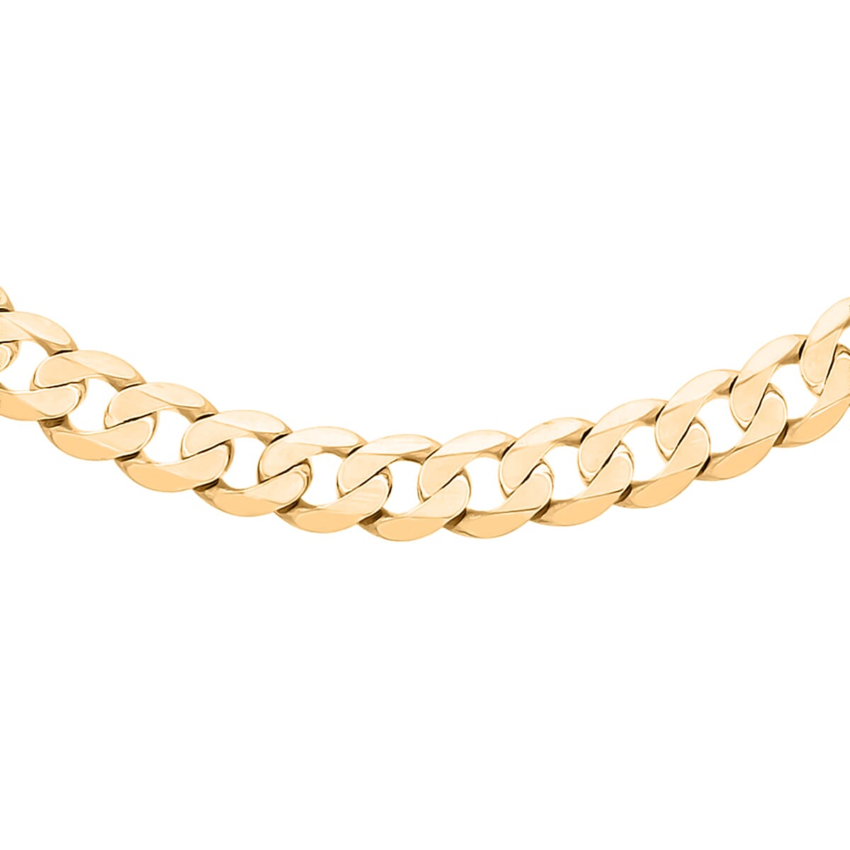 HATTON GARDEN CLOSEOUT - 9K Yellow Gold SOLID Curb Necklace (Size 20) with Lobster Clasp, Gold Wt. 17.50 Gms.