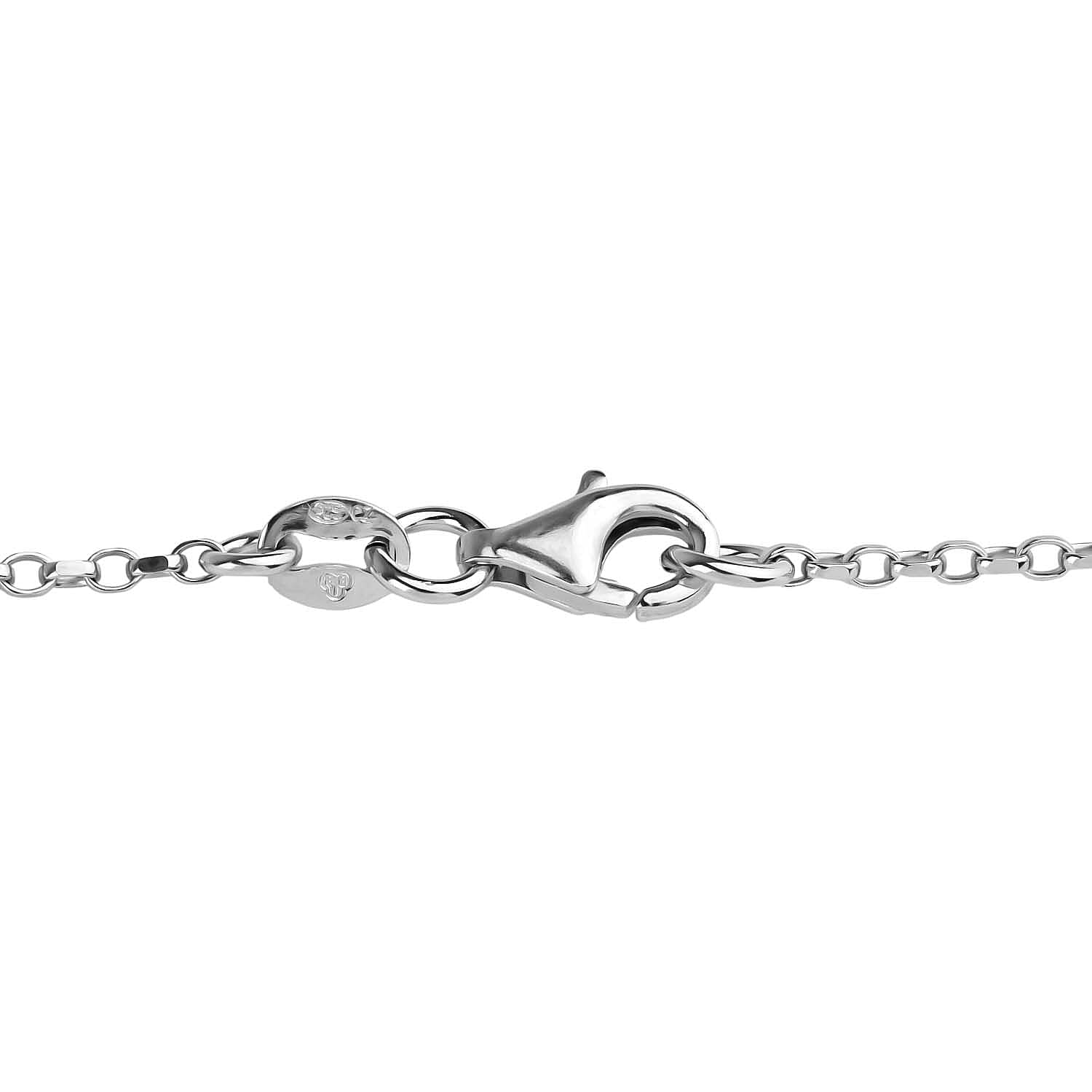 NY Designer Closeout - Rhodium Overlay Sterling Silver Cubic Zirconia Cascade Necklace (Size 16-18)