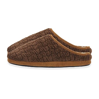 https://tjcuk.sirv.com/Products/83/7/8376297/Jo-Joe-Mens-Quilted-Fleece-Lined-Mule-Slipper-Size-8-Brown_8376297_1.jpg?w=342&h=342
