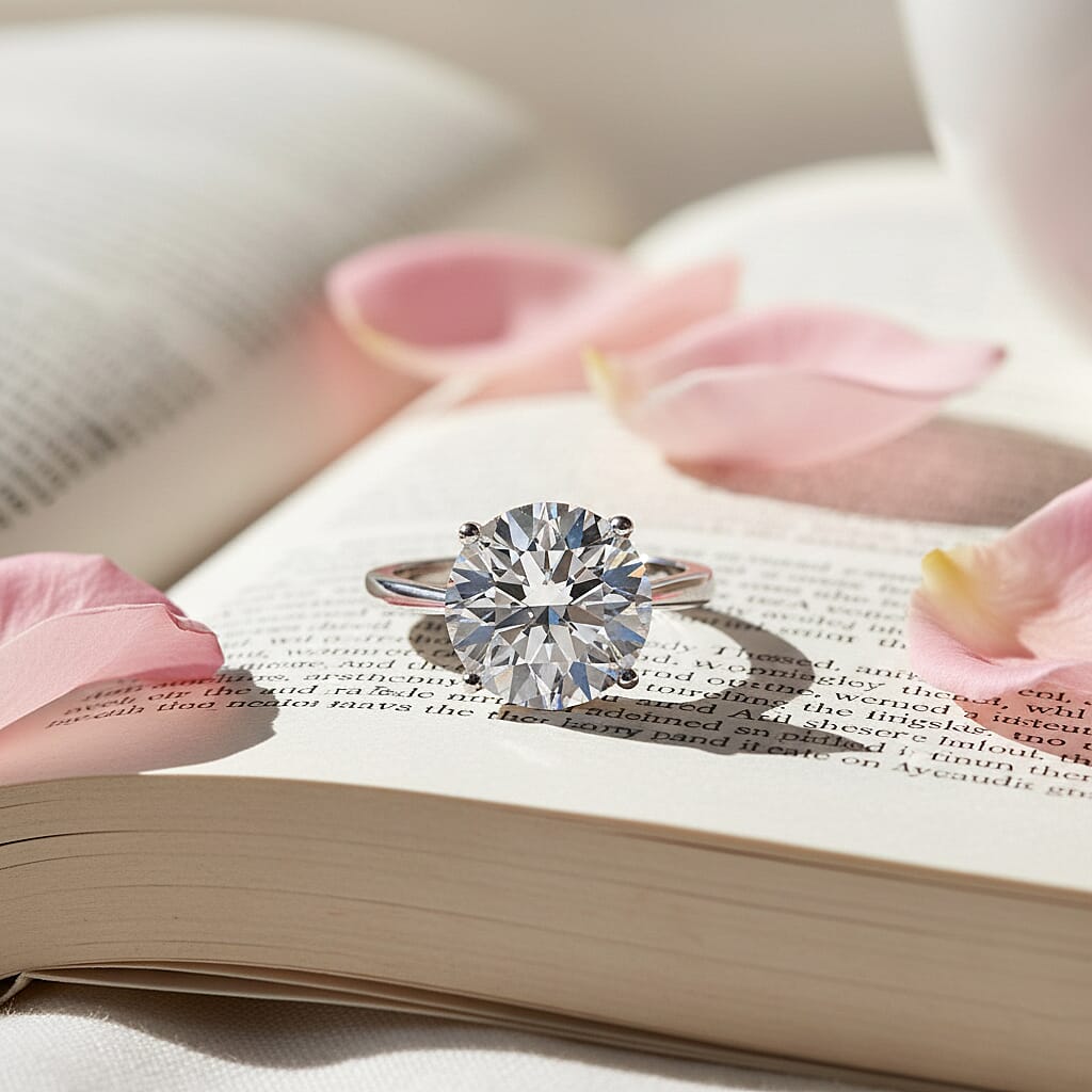 Luxuriant 950 Platinum IGI Certified Lab Grown Diamond (VS-2F) Ring 10.07 Ct, Platinum Wt. 9.59 Gms.