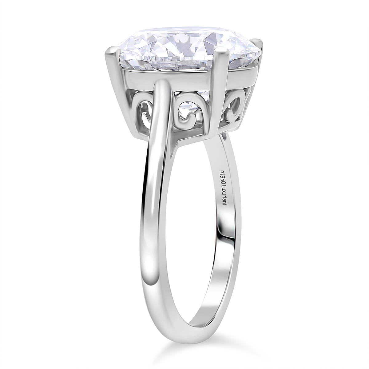 Luxuriant 950 Platinum IGI Certified Lab Grown Diamond (VS-2F) Ring 10.07 Ct, Platinum Wt. 9.59 Gms.