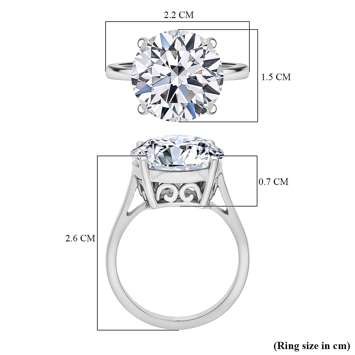 Luxuriant 950 Platinum IGI Certified Lab Grown Diamond (VS-2F) Ring 10.07 Ct, Platinum Wt. 9.59 Gms.