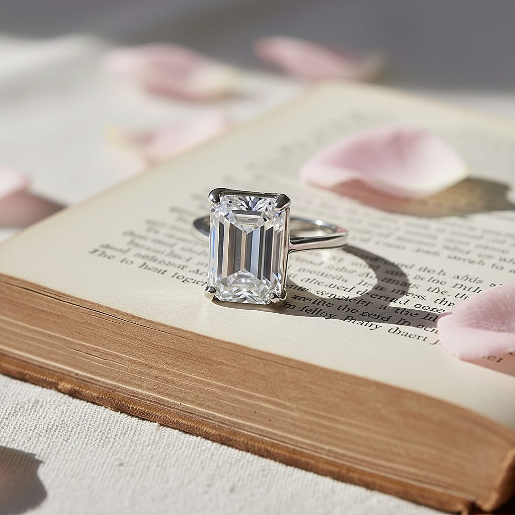 Luxuriant 950 Platinum IGI Certified Lab Grown Diamond (VS-1F) Ring 10.01 Ct, Platinum Wt. 9.60 Gms.