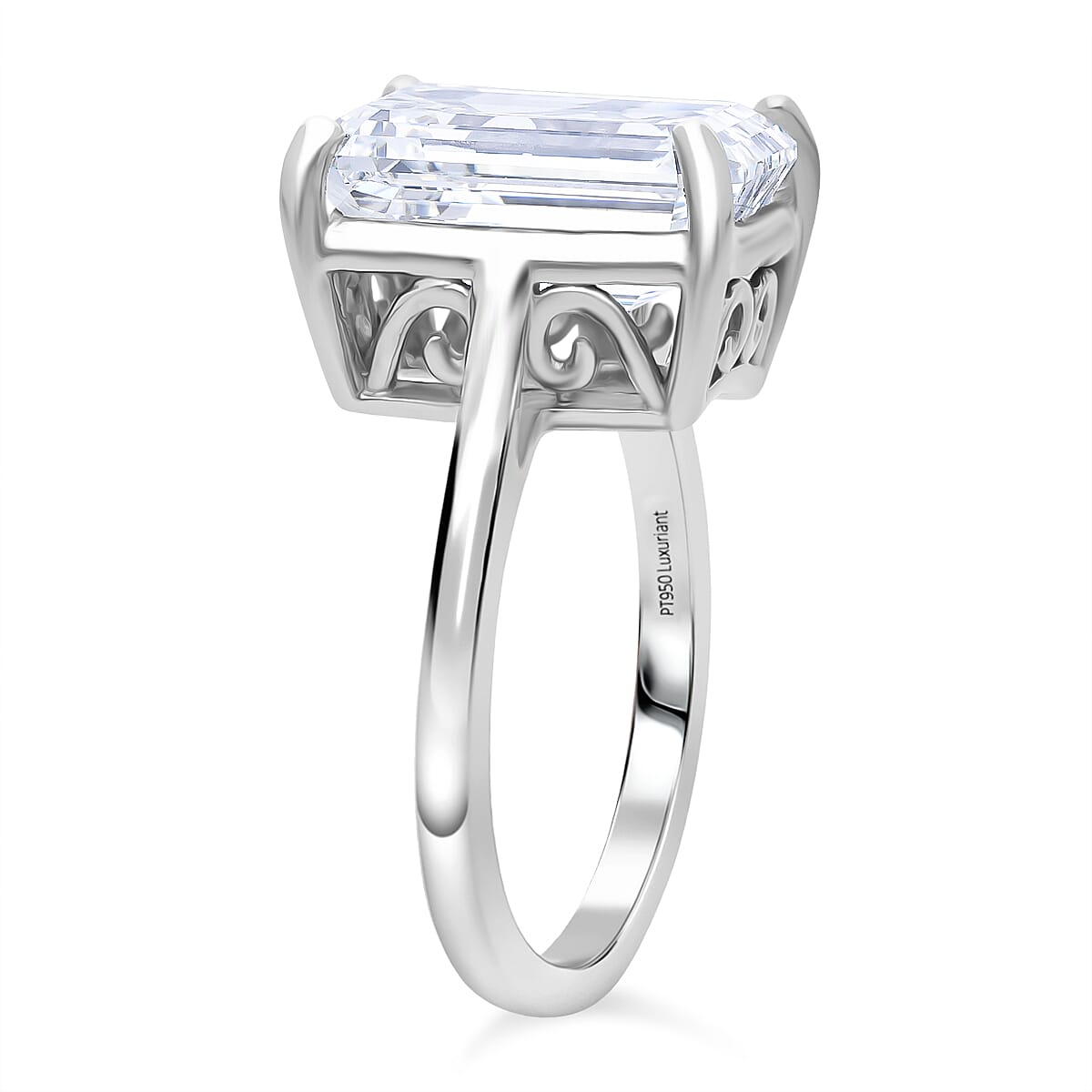 Luxuriant 950 Platinum IGI Certified Lab Grown Diamond (VS-1F) Ring 10.01 Ct, Platinum Wt. 9.60 Gms.