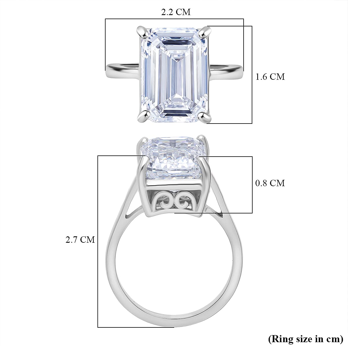 Luxuriant 950 Platinum IGI Certified Lab Grown Diamond (VS-1F) Ring 10.01 Ct, Platinum Wt. 9.60 Gms.
