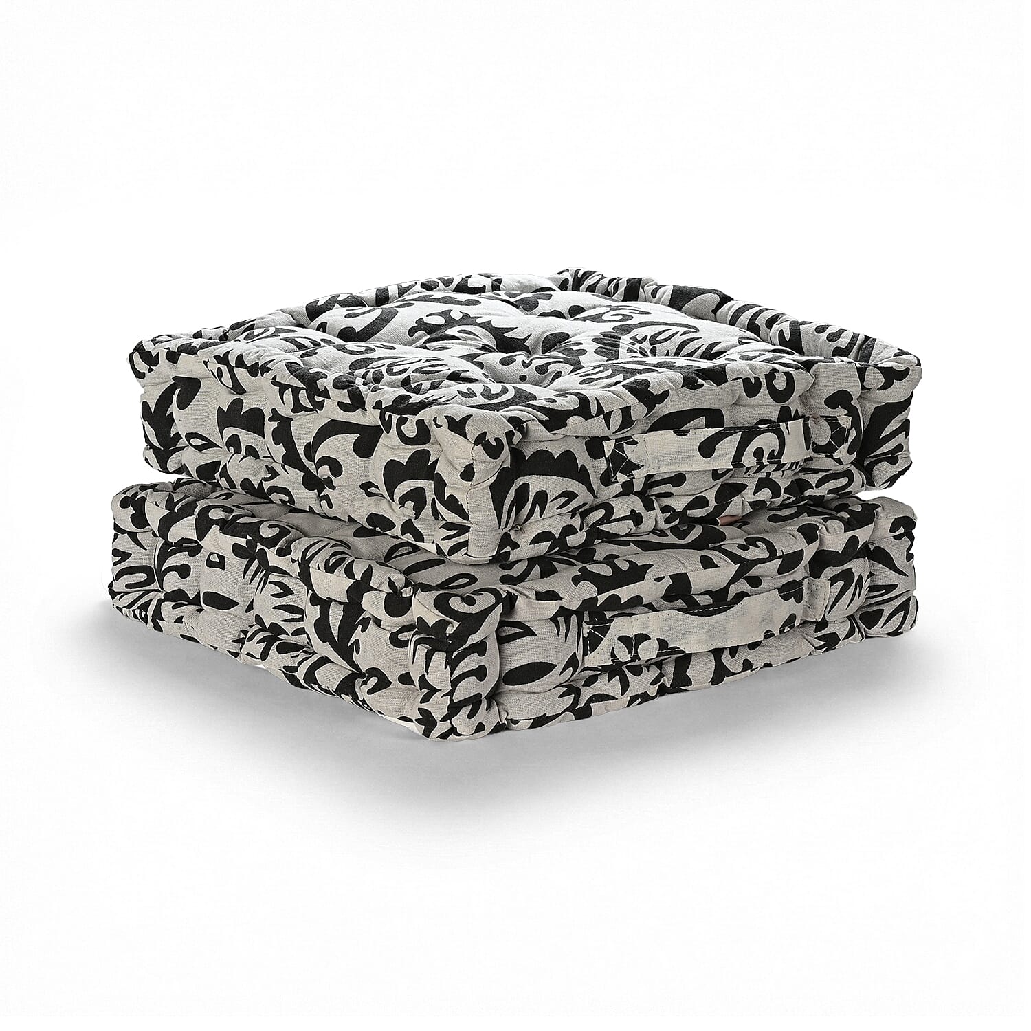 Bliss & Beyond Cotton Printed Cushion Cover (Size 40x8 cm) - Black & White