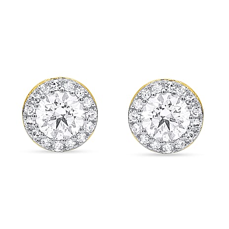 NY Close Out- 14K Yellow Gold Lab Grown Diamond (VS-GH) Earring with Push Back 2.00 Ct.