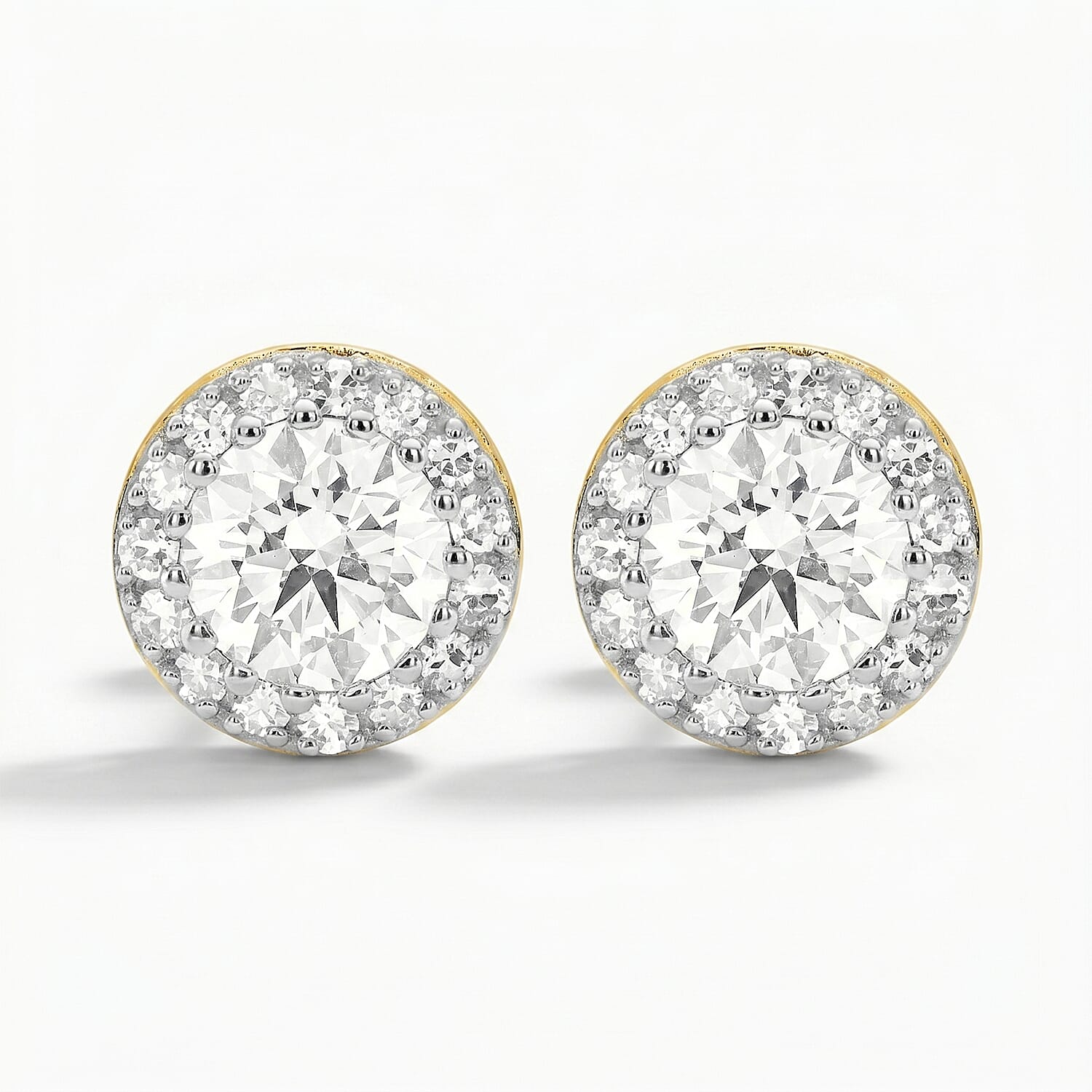 NY Close Out- 14K Yellow Gold Lab Grown Diamond (VS-GH) Earring with Push Back 2.00 Ct.