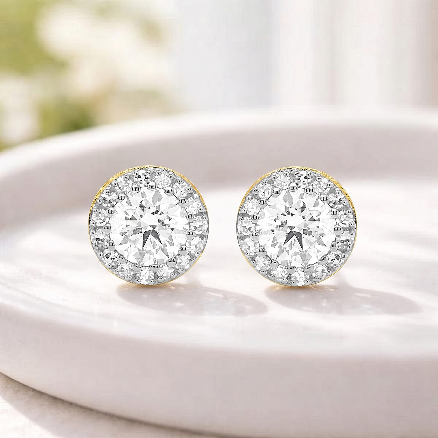 NY Close Out- 14K Yellow Gold Lab Grown Diamond (VS-GH) Earring with Push Back 2.00 Ct.