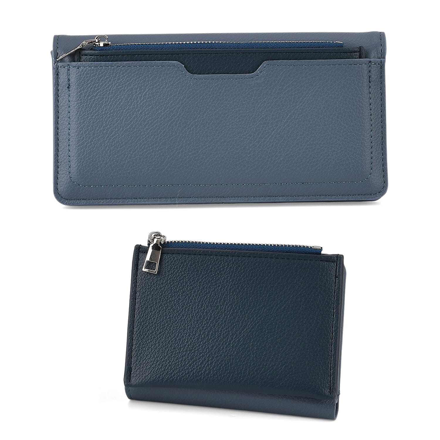 La Marey PU Patterned Wallet (Size 19x10x2 cm) - Navy
