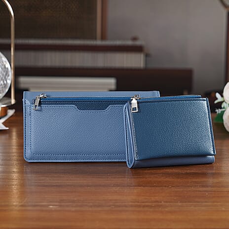 La Marey - Set of 2 RFID Blocking Wallet & Card Holder - Navy
