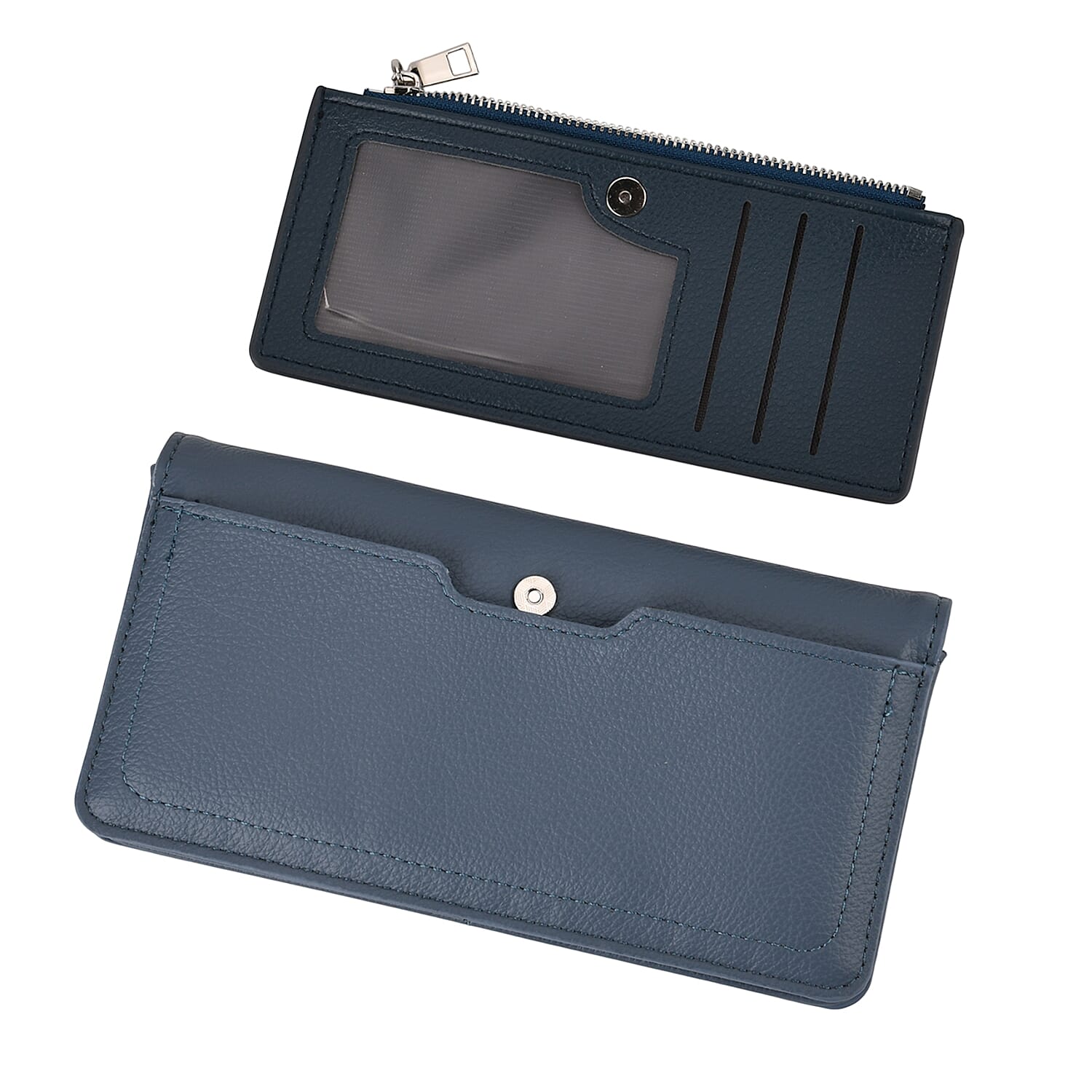 La Marey PU Patterned Wallet (Size 19x10x2 cm) - Navy