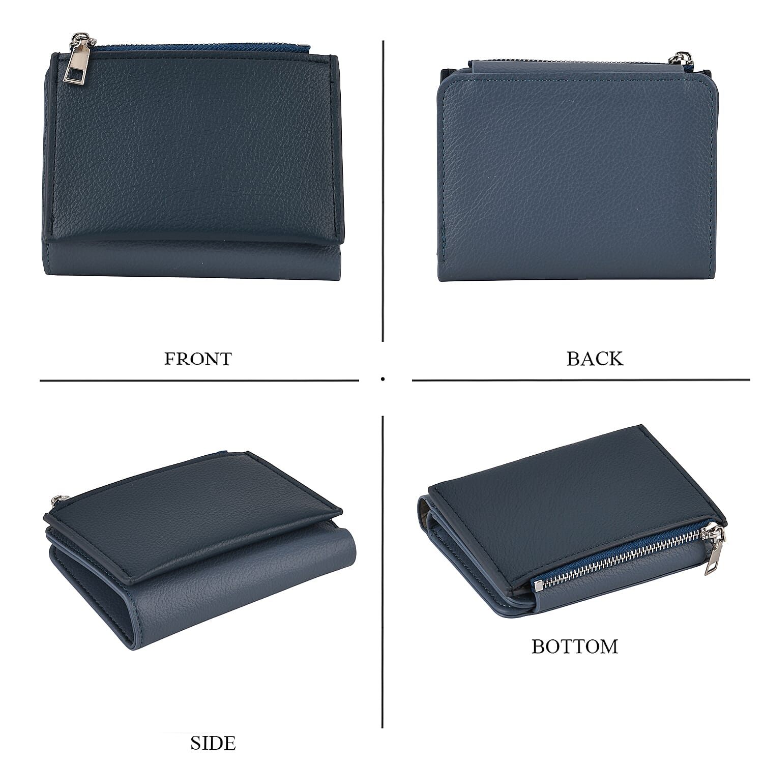 La Marey PU Patterned Wallet (Size 19x10x2 cm) - Navy