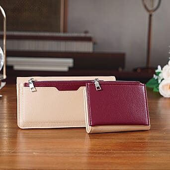 https://tjcuk.sirv.com/Products/83/7/8377008/La-Marey-PU-Patterned-Wallet-Size-19x10x2-cm-Khaki-Burgundy_8377008_1.jpg?w=342&h=342