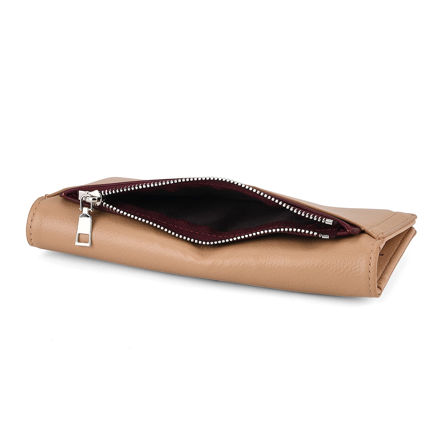 La Marey PU Patterned Wallet (Size 19x10x2 cm) - Khaki Burgundy