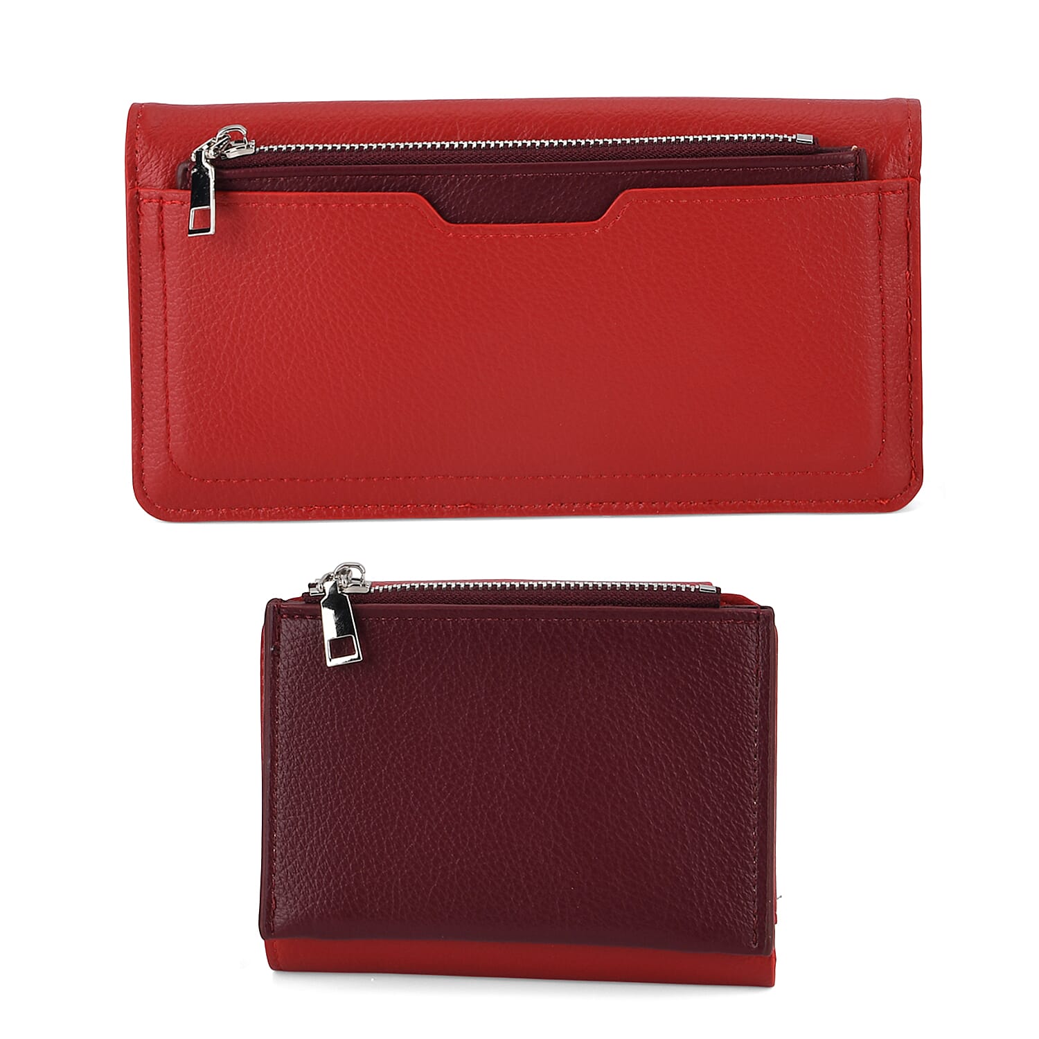 La Marey PU Patterned Wallet (Size 19x10x2 cm) - Red