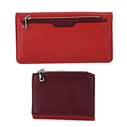 La Marey PU Patterned Wallet (Size 19x10x2 cm) - Dark Purple