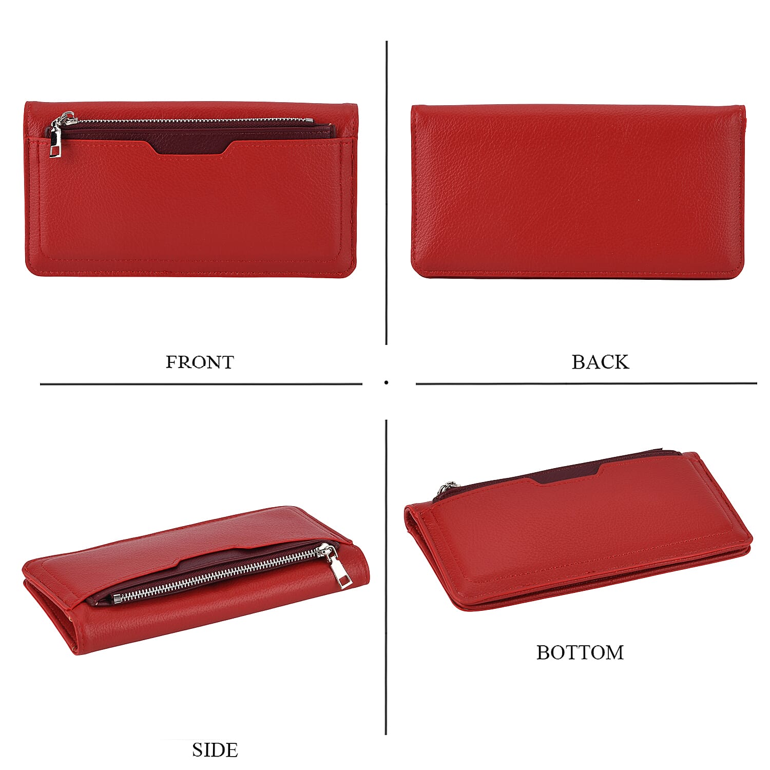 La Marey PU Patterned Wallet (Size 19x10x2 cm) - Red