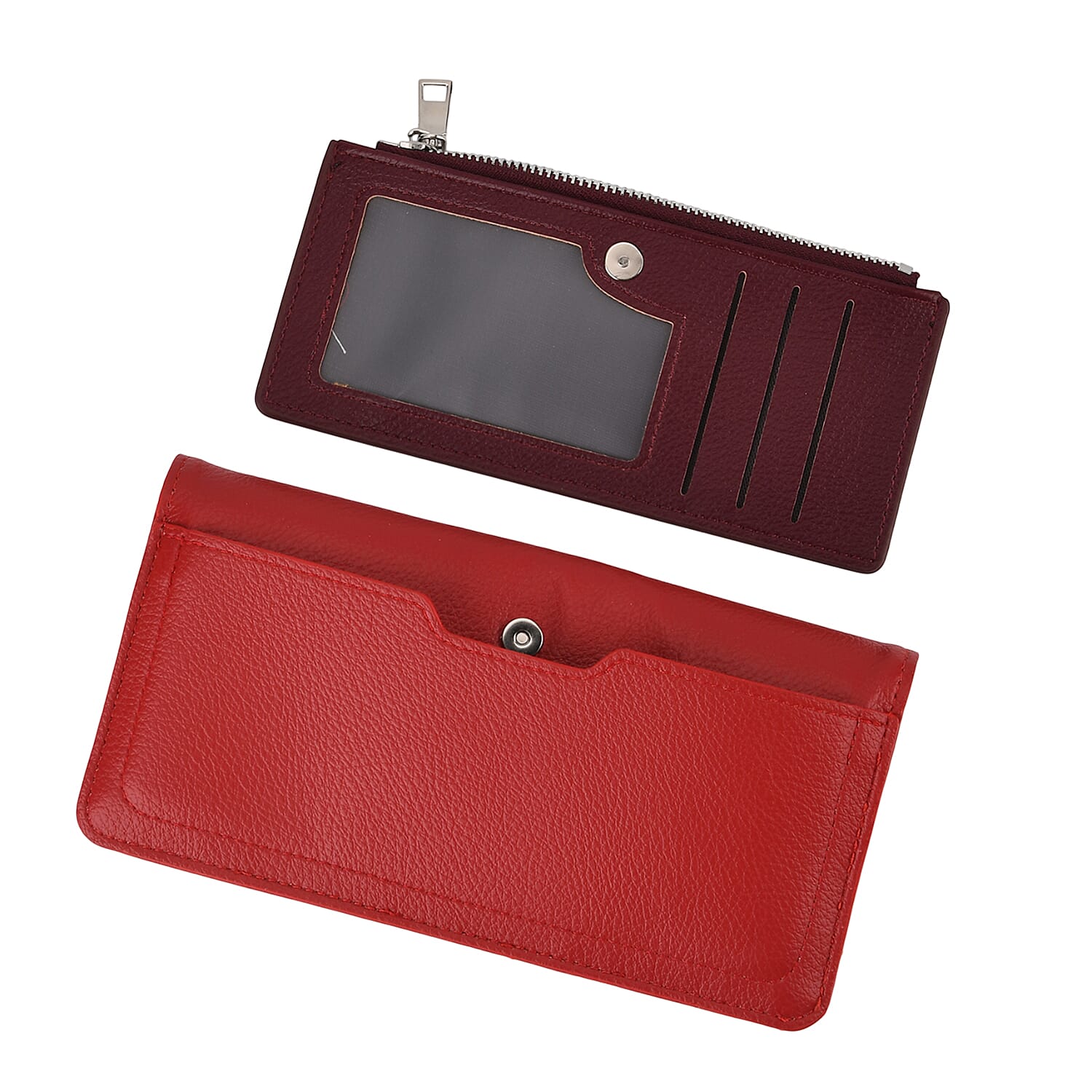 La Marey PU Patterned Wallet (Size 19x10x2 cm) - Red