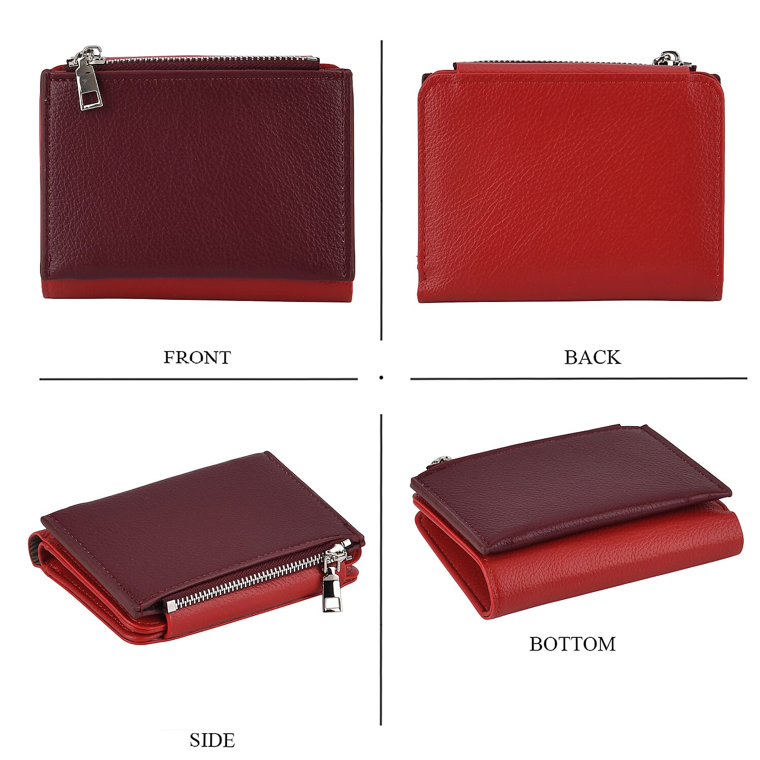 La Marey PU Patterned Wallet (Size 19x10x2 cm) - Red