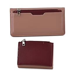 La Marey PU Patterned Wallet (Size 19x10x2 cm) - Dark Purple