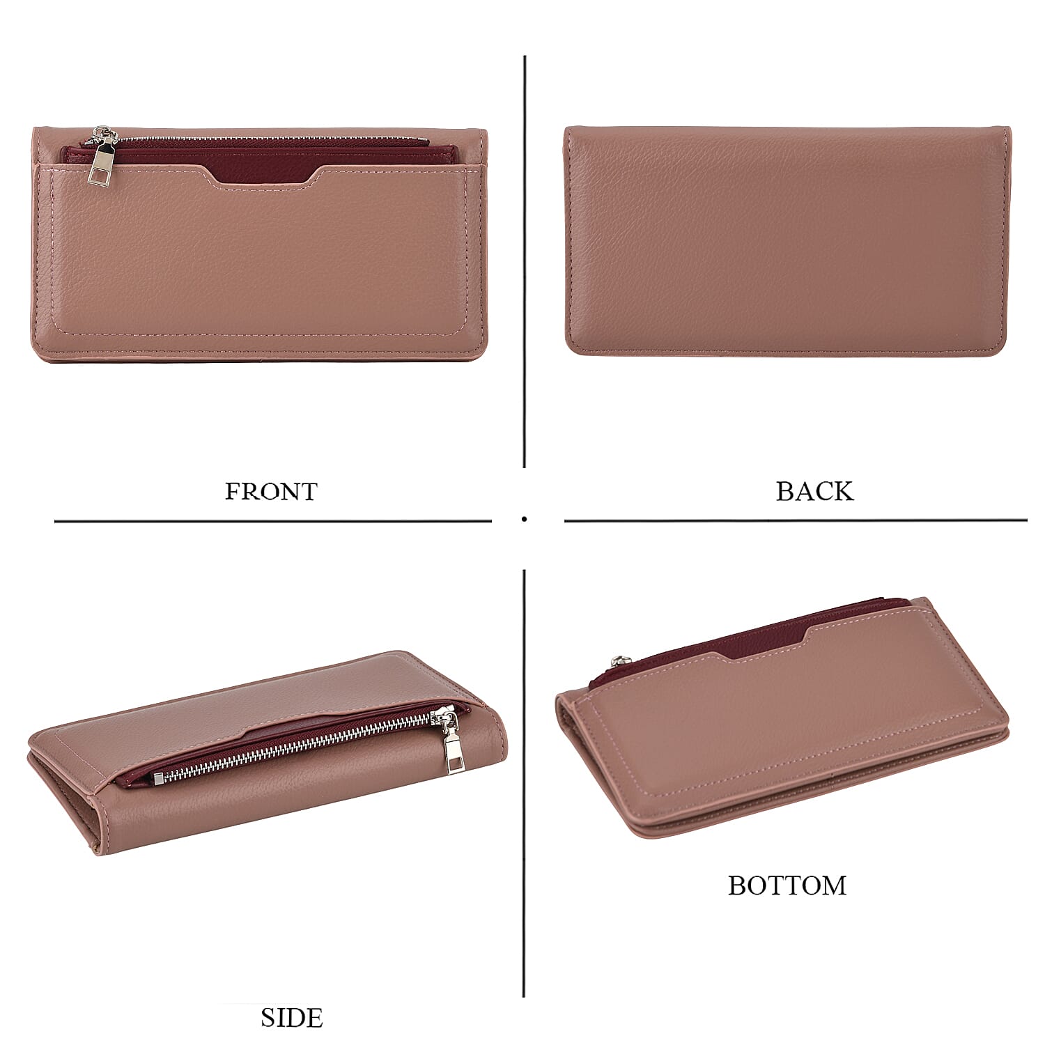 La Marey PU Patterned Wallet (Size 19x10x2 cm) - Light Purple