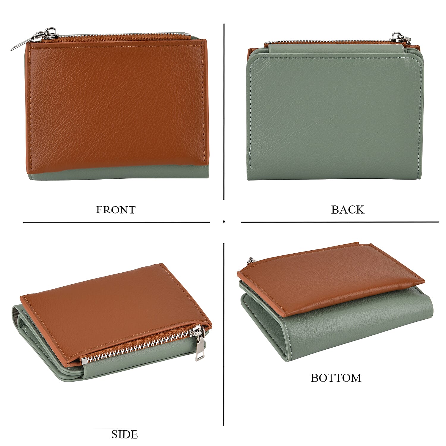 La Marey PU Patterned Wallet (Size 19x10x2 cm) - Green Brown