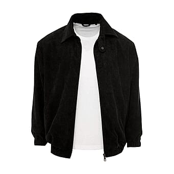https://tjcuk.sirv.com/Products/83/7/8377285/Soulstar-Mens-Full-Zip-Cordoroy-Jacket-With-Collar-Size-L-Black_8377285_1.jpg?w=342&h=342