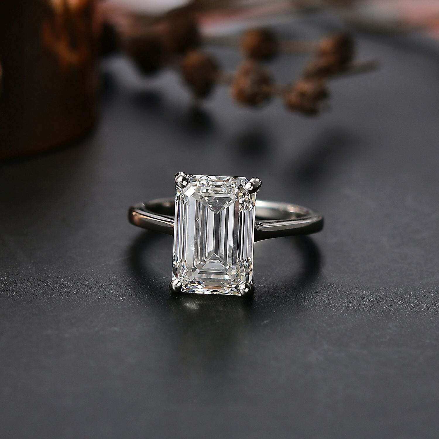 Managing Director Special - Luxuriant 950 Platinum VS Lab Grown Diamond EF, VS Ring, Platinum Wt.9 Gms  10.000  Ct.