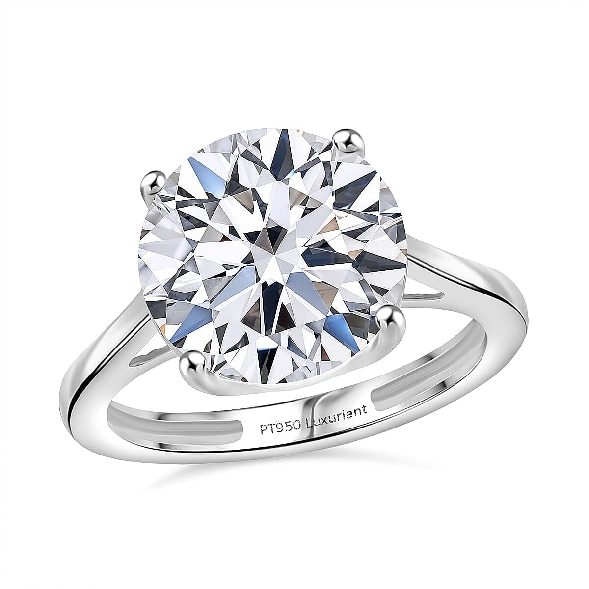 Managing Director Special - Luxuriant 950 Platinum VS Lab Grown Diamond EF, VS Ring, Platinum Wt.9 Gms  10.000  Ct.