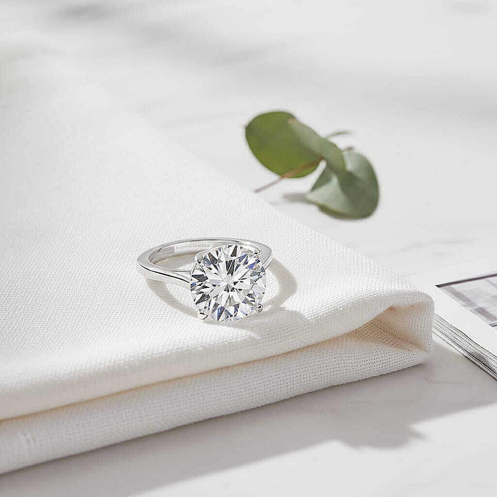 Managing Director Special - Luxuriant 950 Platinum VS Lab Grown Diamond EF, VS Ring, Platinum Wt.9 Gms  10.000  Ct.