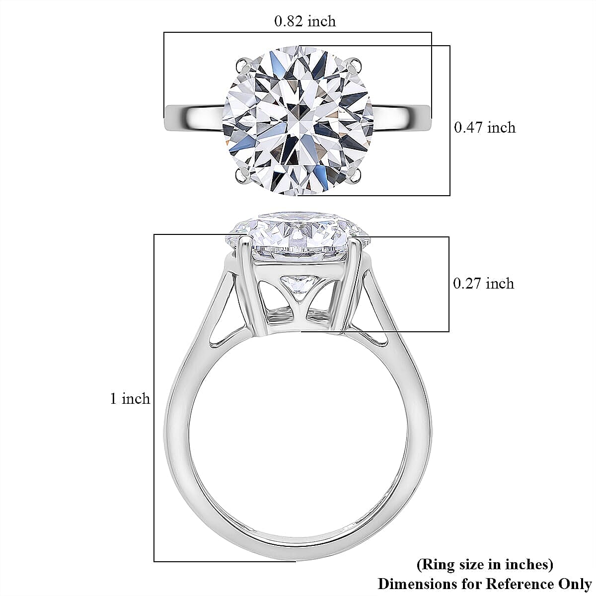 Managing Director Special - Luxuriant 950 Platinum VS Lab Grown Diamond EF, VS Ring, Platinum Wt.9 Gms  10.000  Ct.