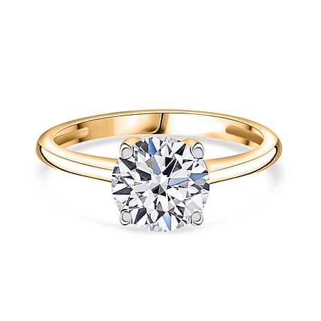 BLACK FRIDAY FINALE DEAL - 9K Yellow Gold Lab Grown Diamond (I1-I2-GH) Solitaire Ring 2.00 Ct.