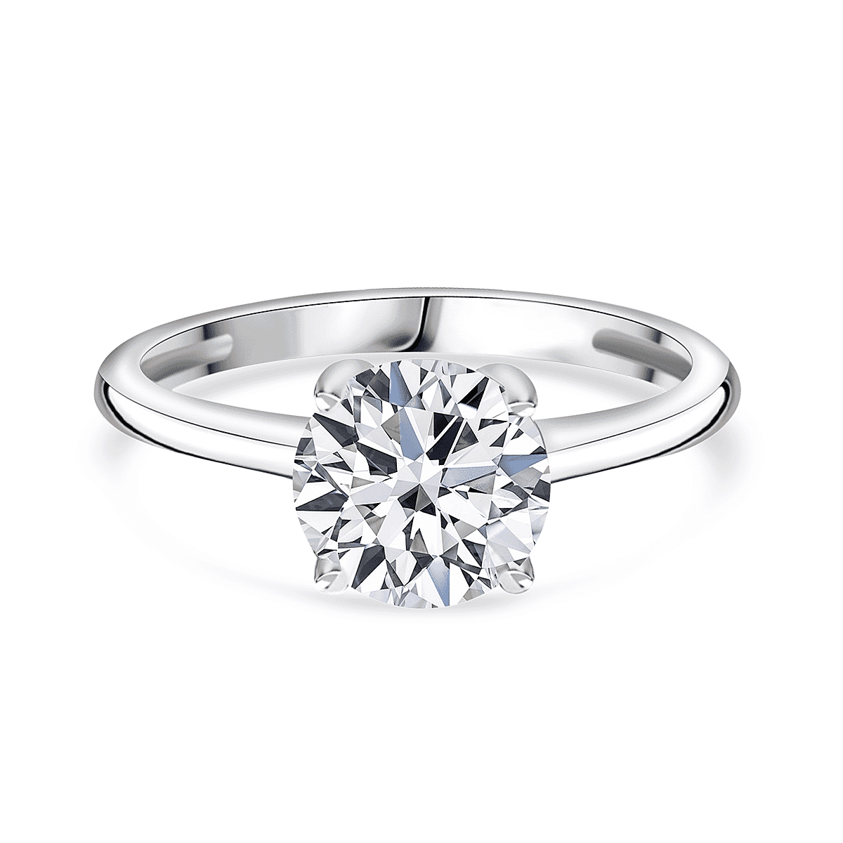 BLACK FRIDAY FINALE DEAL - 9K White Gold I1-GH Lab Grown Diamond Ring 2.00 Ct.