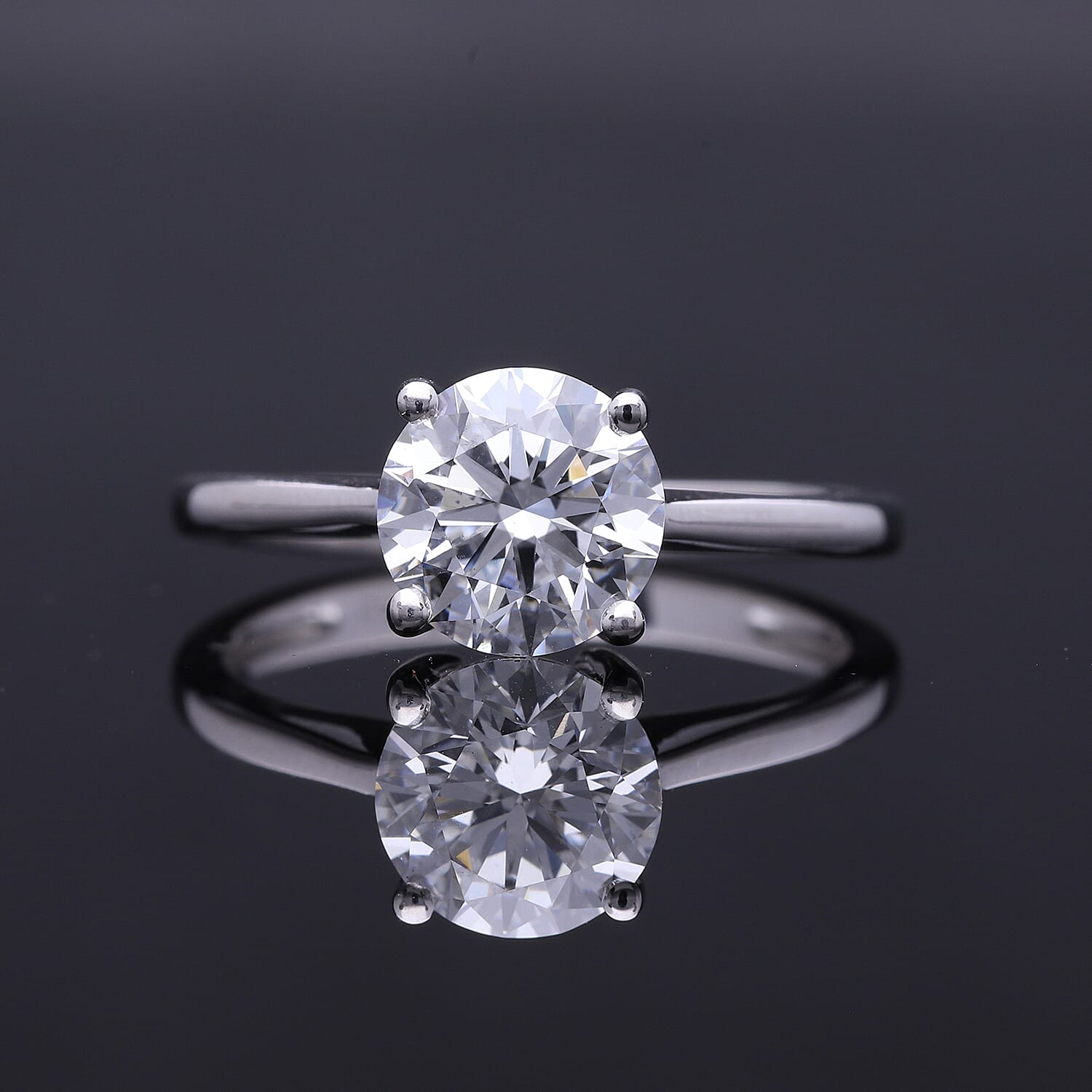 BLACK FRIDAY FINALE DEAL - 9K White Gold I1-GH Lab Grown Diamond Ring 2.00 Ct.