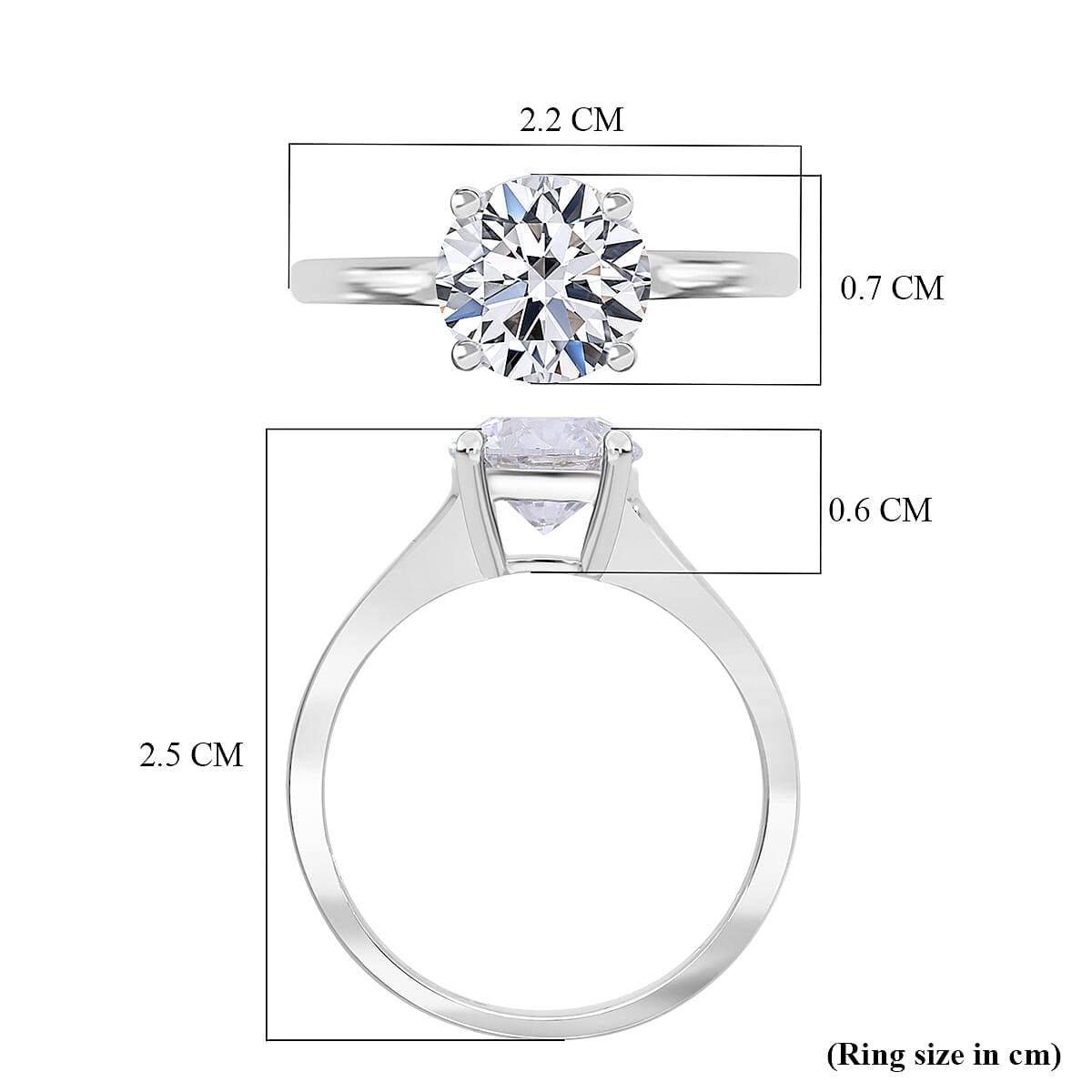 BLACK FRIDAY FINALE DEAL - 9K White Gold I1-GH Lab Grown Diamond Ring 2.00 Ct.
