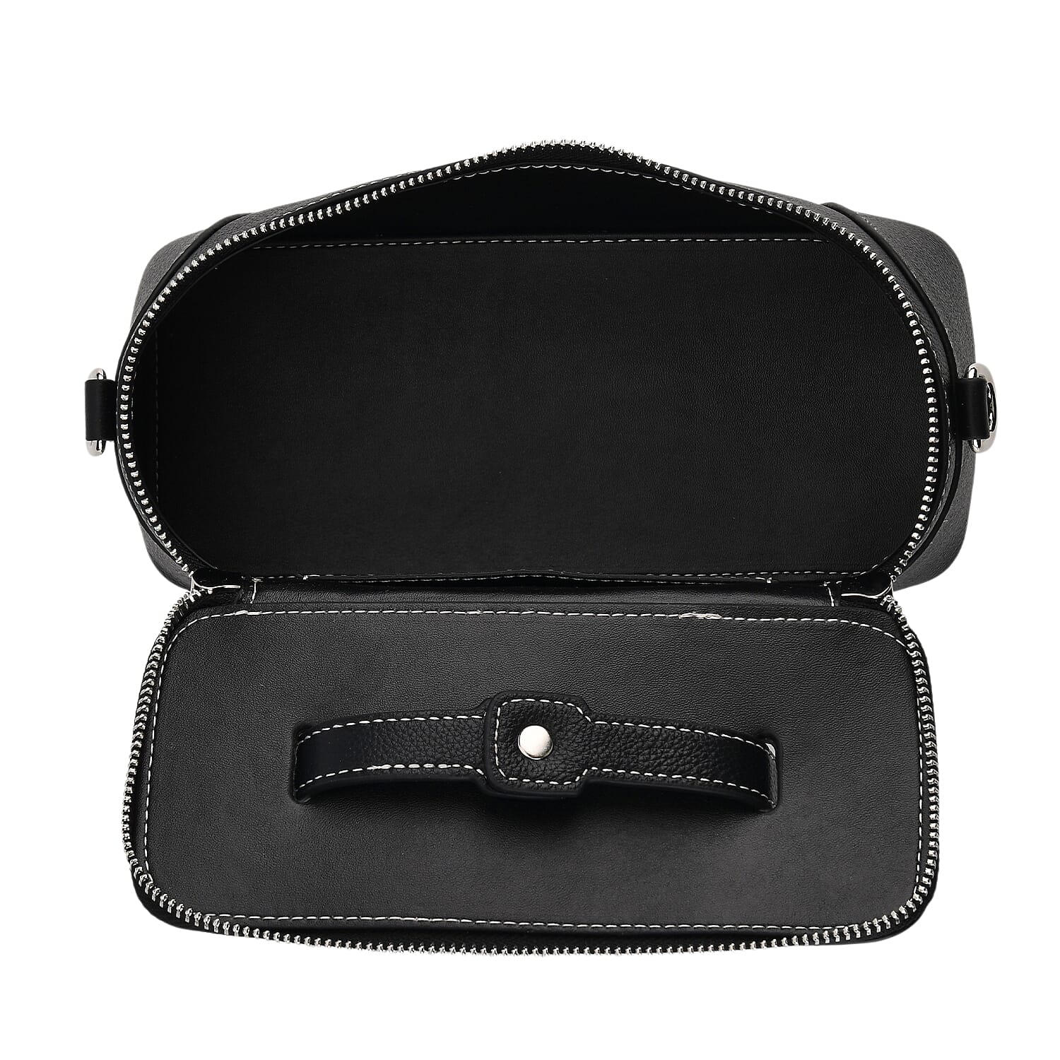 Milan Closeout- Full Grain 100% Genuine Leather Handbag -Black