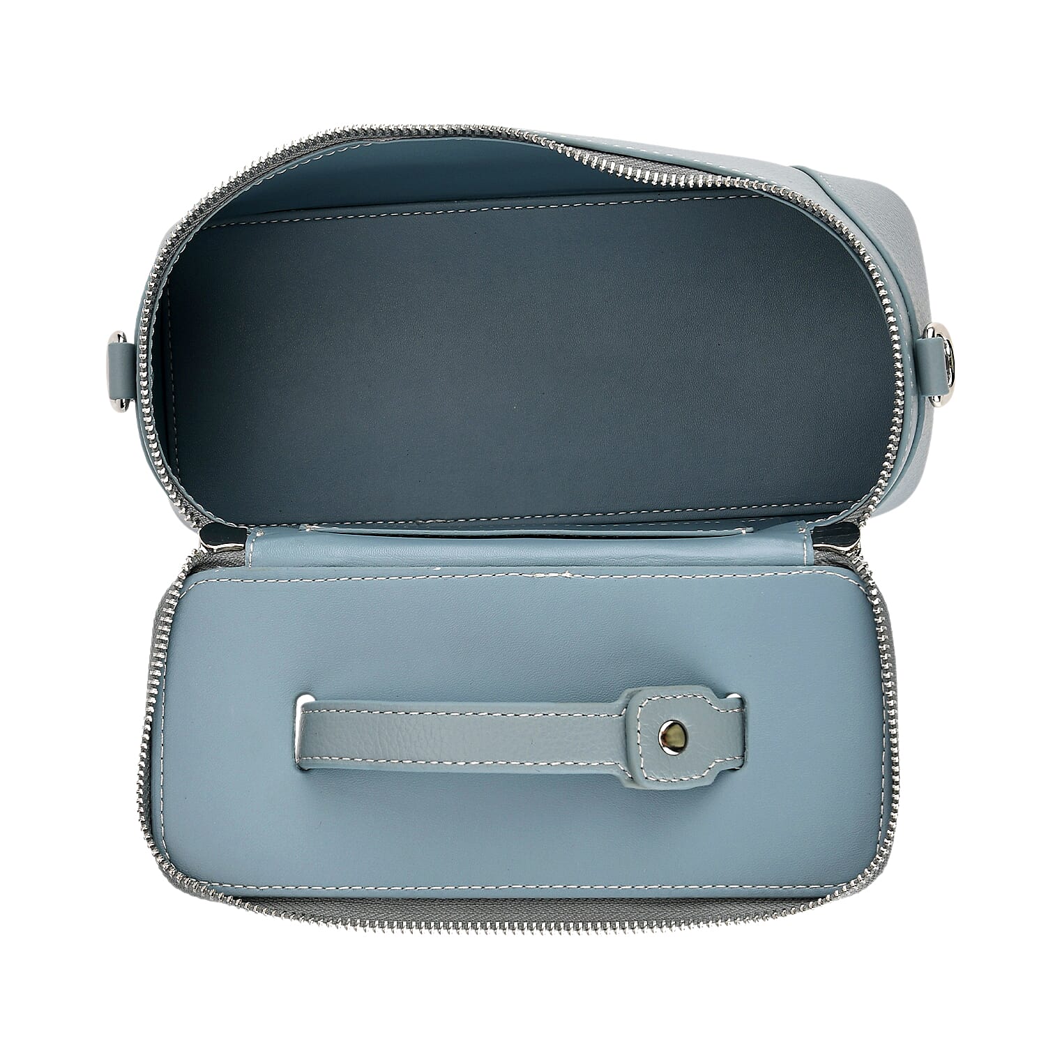 Milan Closeout- Full Grain 100% Genuine Leather Handbag -Grey