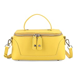 Milan Closeout- Full Grain 100% Genuine Leather Handbag -Sunflower
