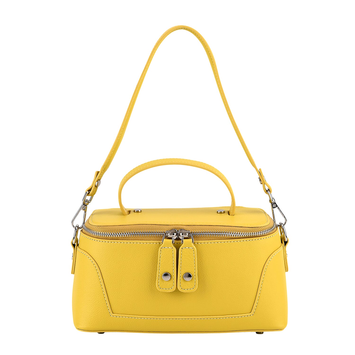 Milan Closeout- Full Grain 100% Genuine Leather Handbag -Sunflower