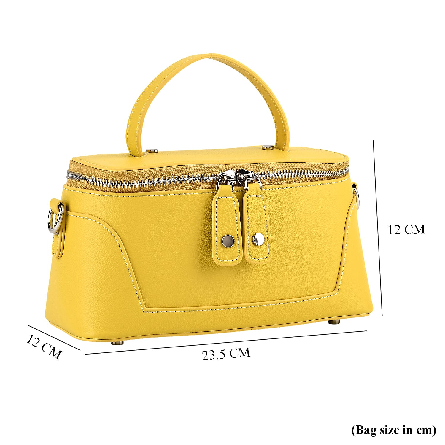 Milan Closeout- Full Grain 100% Genuine Leather Handbag -Sunflower