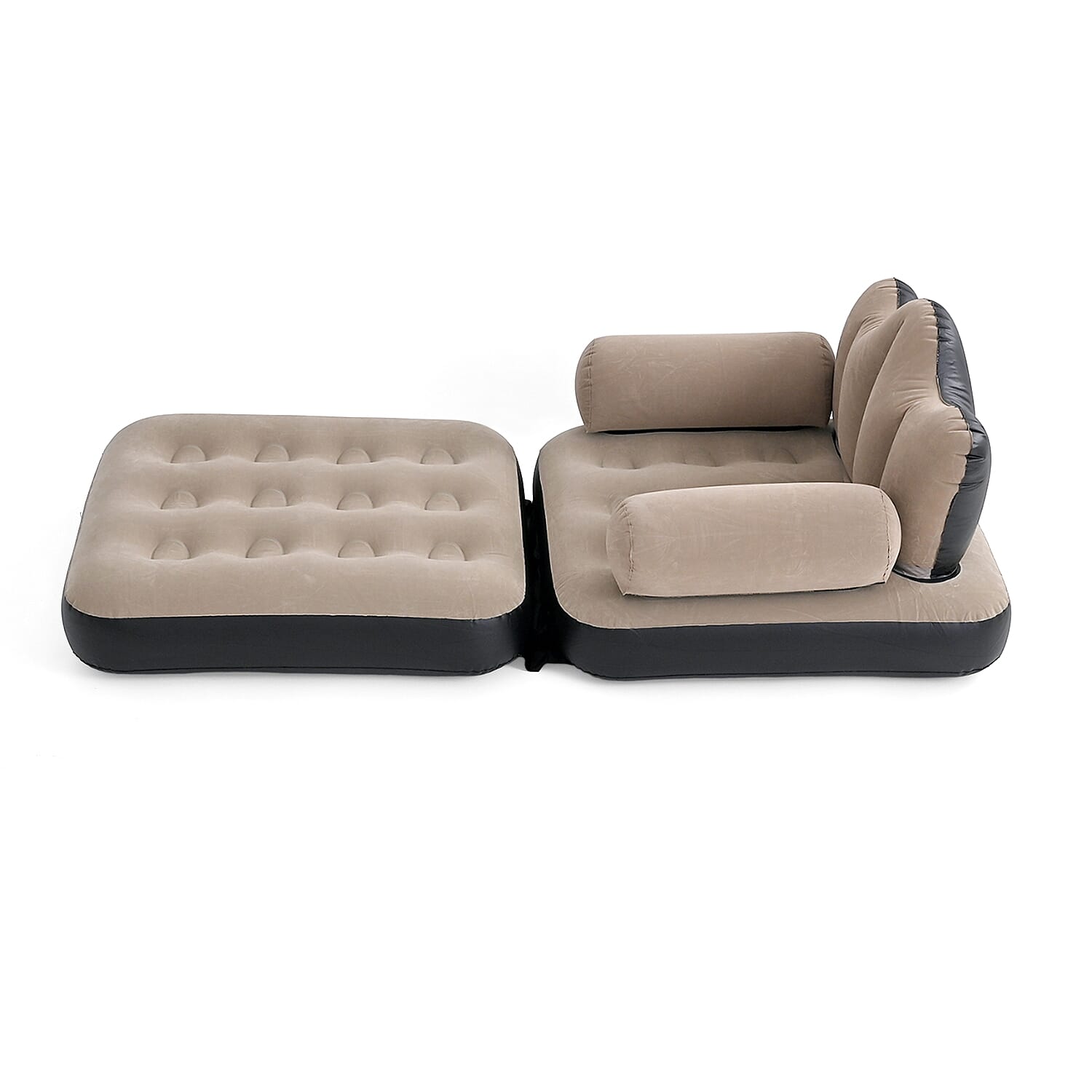 Inflatable Reclining Couch Sofa Bed with Armrest (178 cm) - Grey
