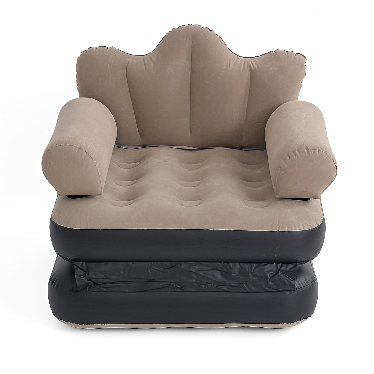 Inflatable Reclining Couch Sofa Bed with Armrest (178 cm) - Grey