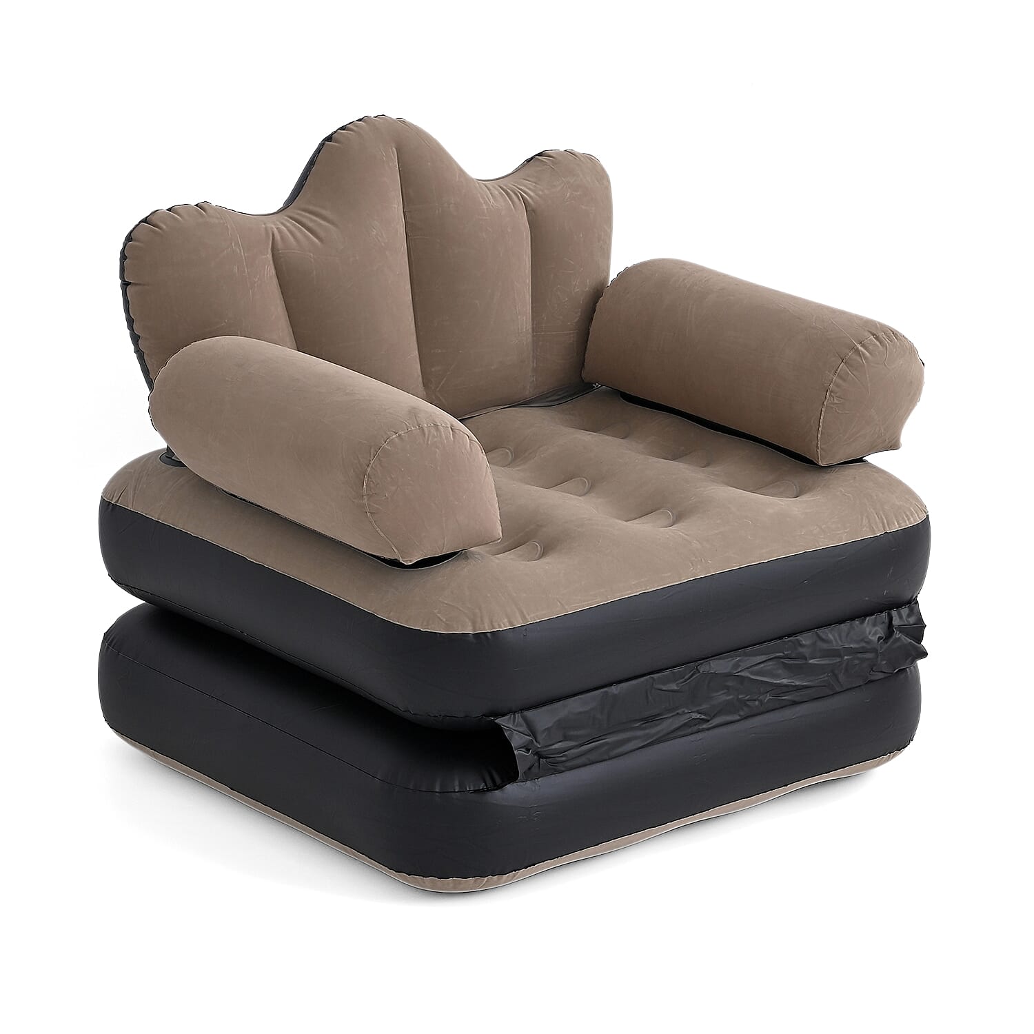 Inflatable Reclining Couch Sofa Bed with Armrest (178 cm) - Grey