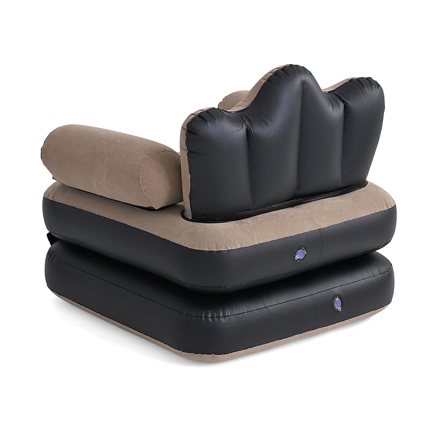 Inflatable Reclining Couch Sofa Bed with Armrest (178 cm) - Grey