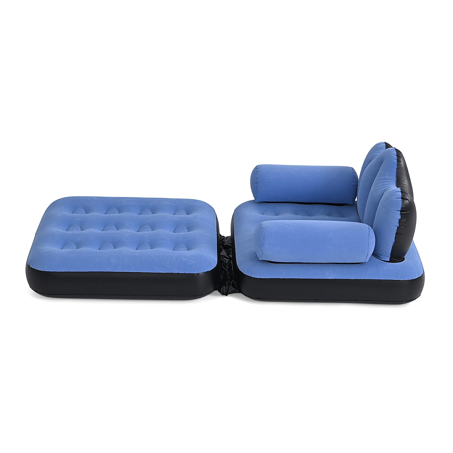 Inflatable Reclining Couch Sofa Bed with Armrest (178 cm) - Blue